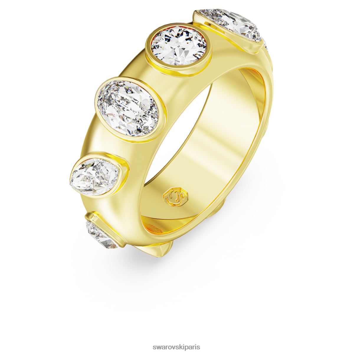 bijoux Swarovski anneau dextère coupes mixtes, blanc, métal doré RZD0XJ1021