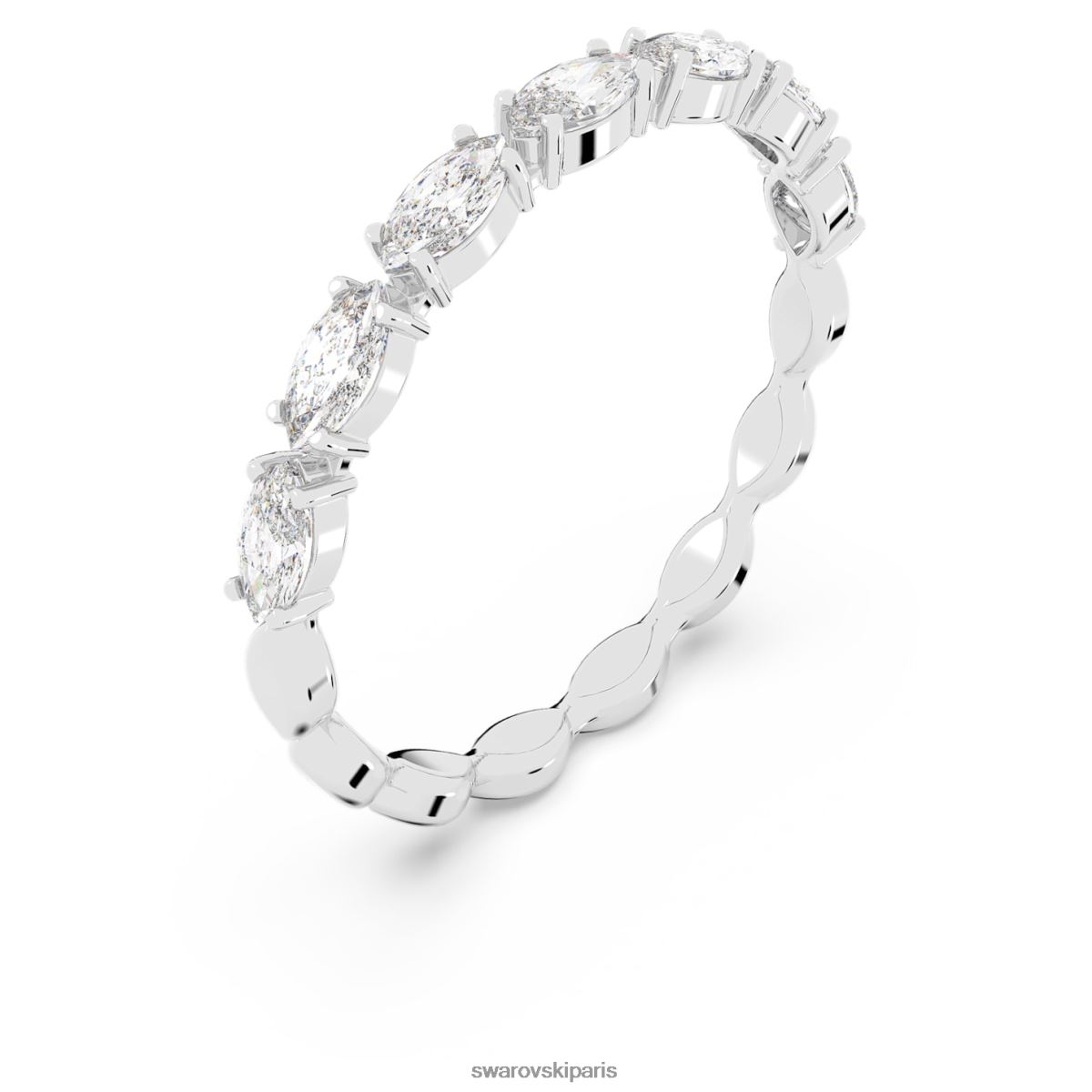 bijoux Swarovski bague vittore taille marquise, blanc, rhodié RZD0XJ1004