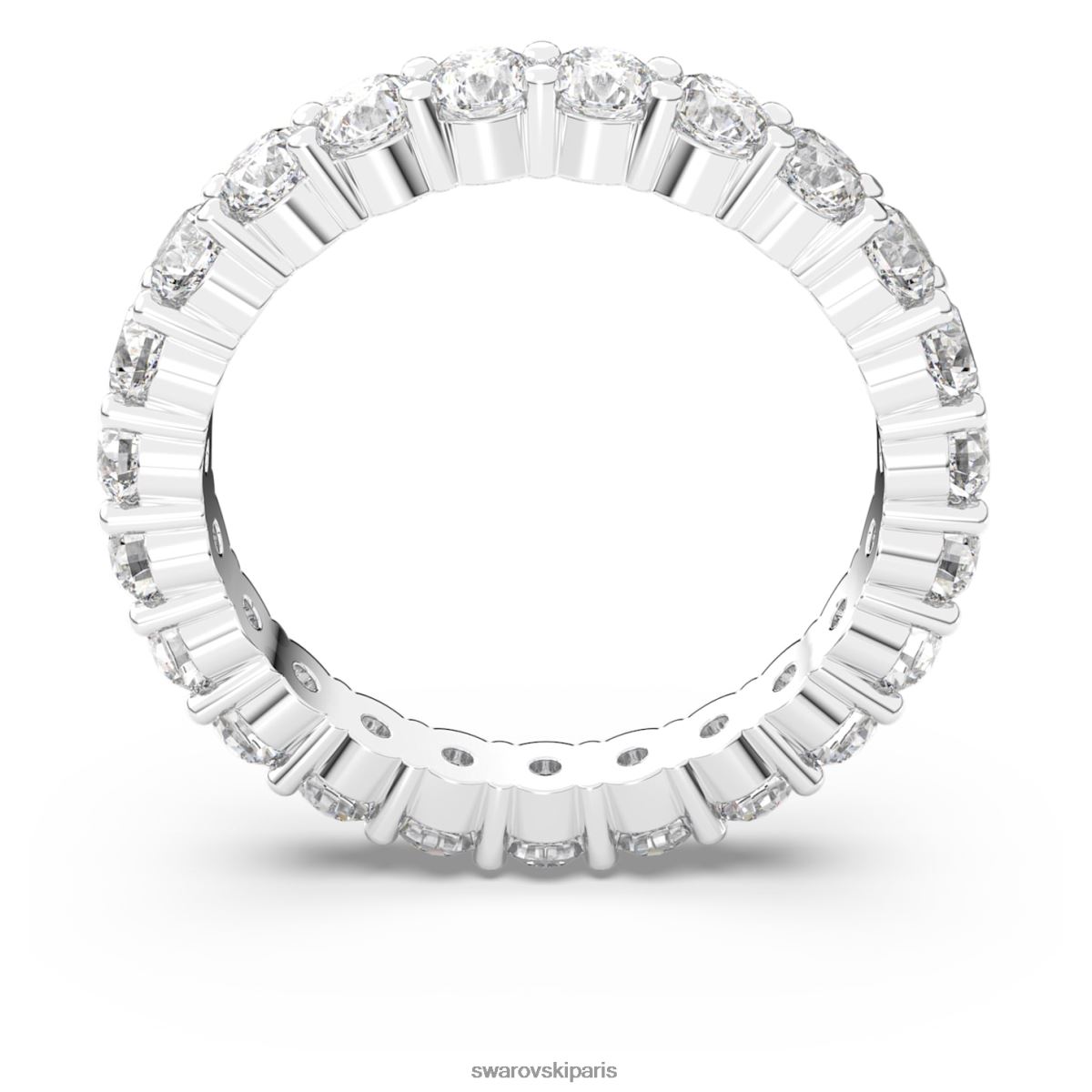 bijoux Swarovski bague vittore xl taille ronde, blanc, rhodié RZD0XJ999