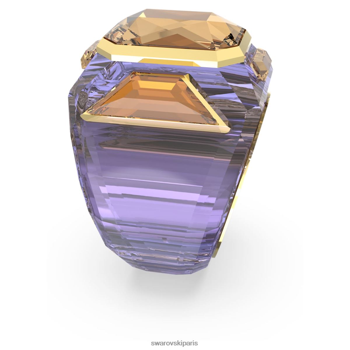 bijoux Swarovski bague cocktail chroma violet, métal doré RZD0XJ1051