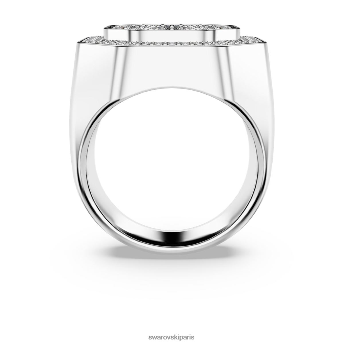 bijoux Swarovski bague cocktail dextera forme octogonale, blanc, rhodié RZD0XJ1027