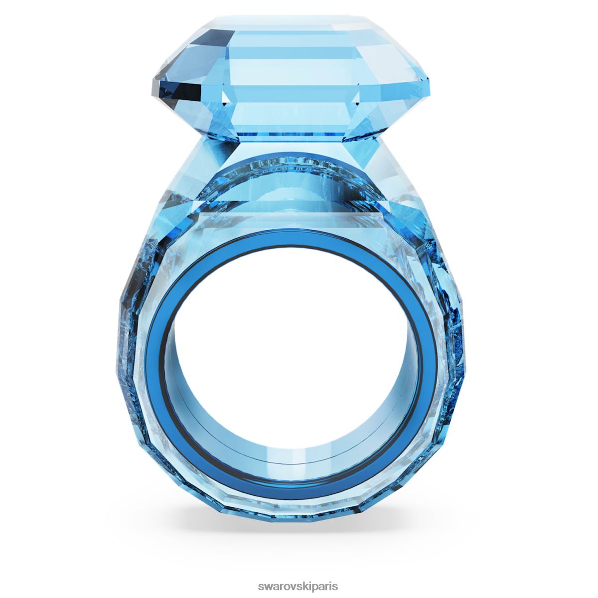 bijoux Swarovski bague cocktail transparente coupe octogonale, bleu RZD0XJ1039