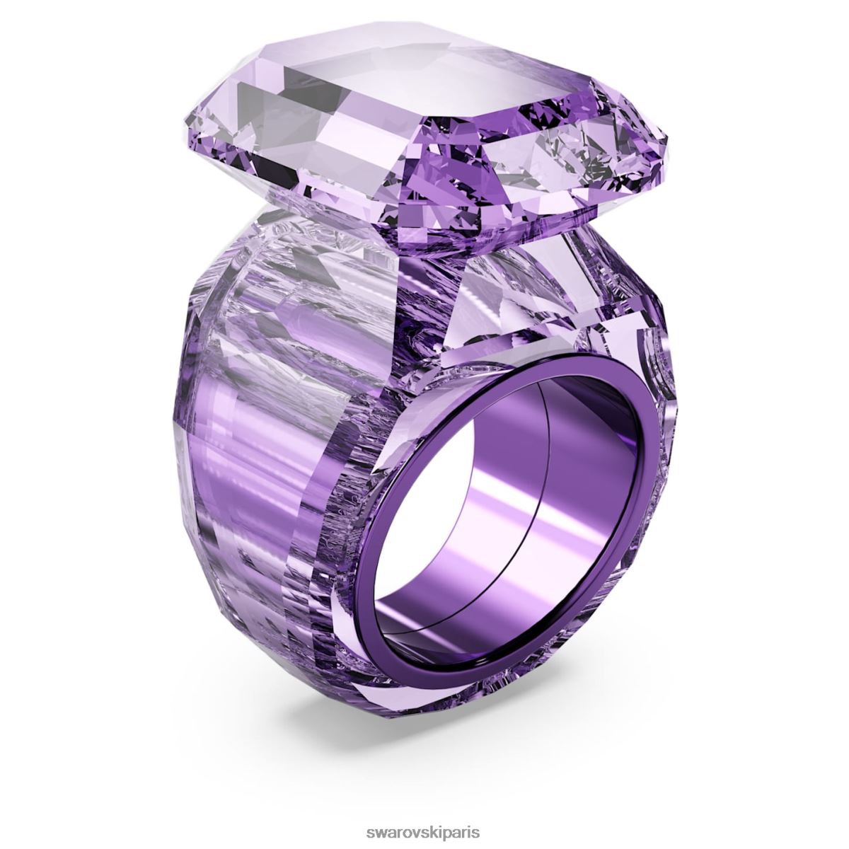 bijoux Swarovski bague cocktail transparente coupe octogonale, violet RZD0XJ1047