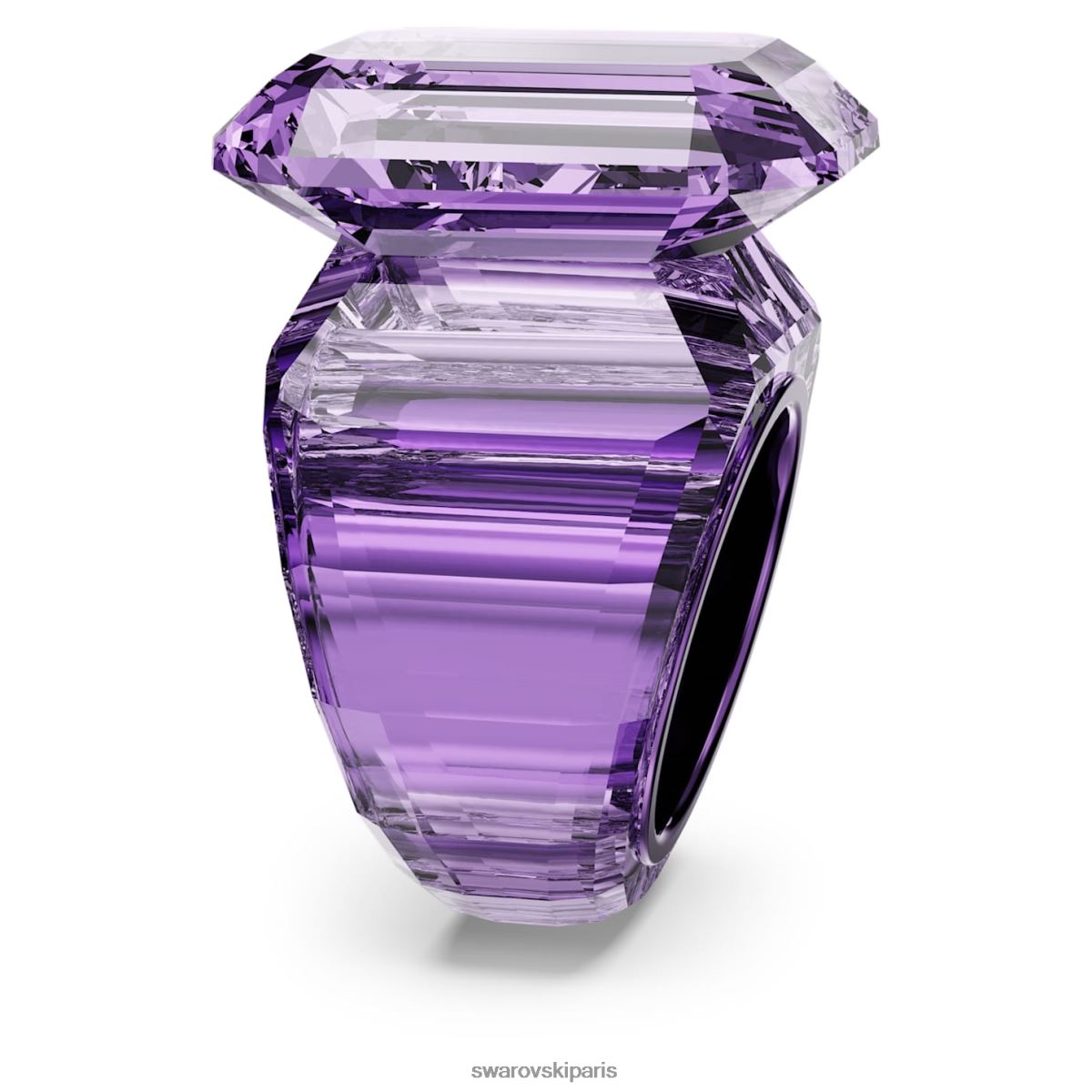 bijoux Swarovski bague cocktail transparente coupe octogonale, violet RZD0XJ1047