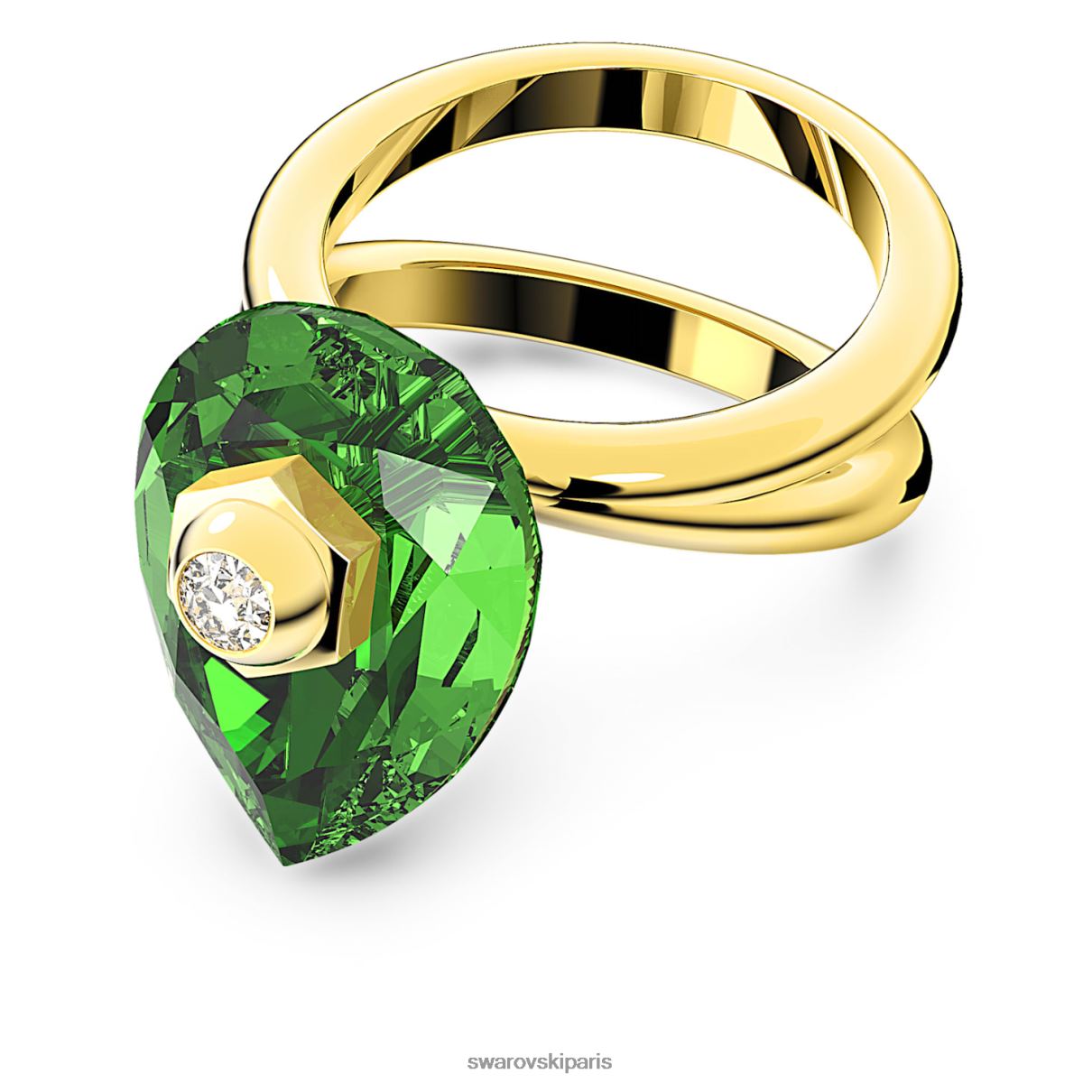 bijoux Swarovski bague numina taille poire, vert, métal doré RZD0XJ1063