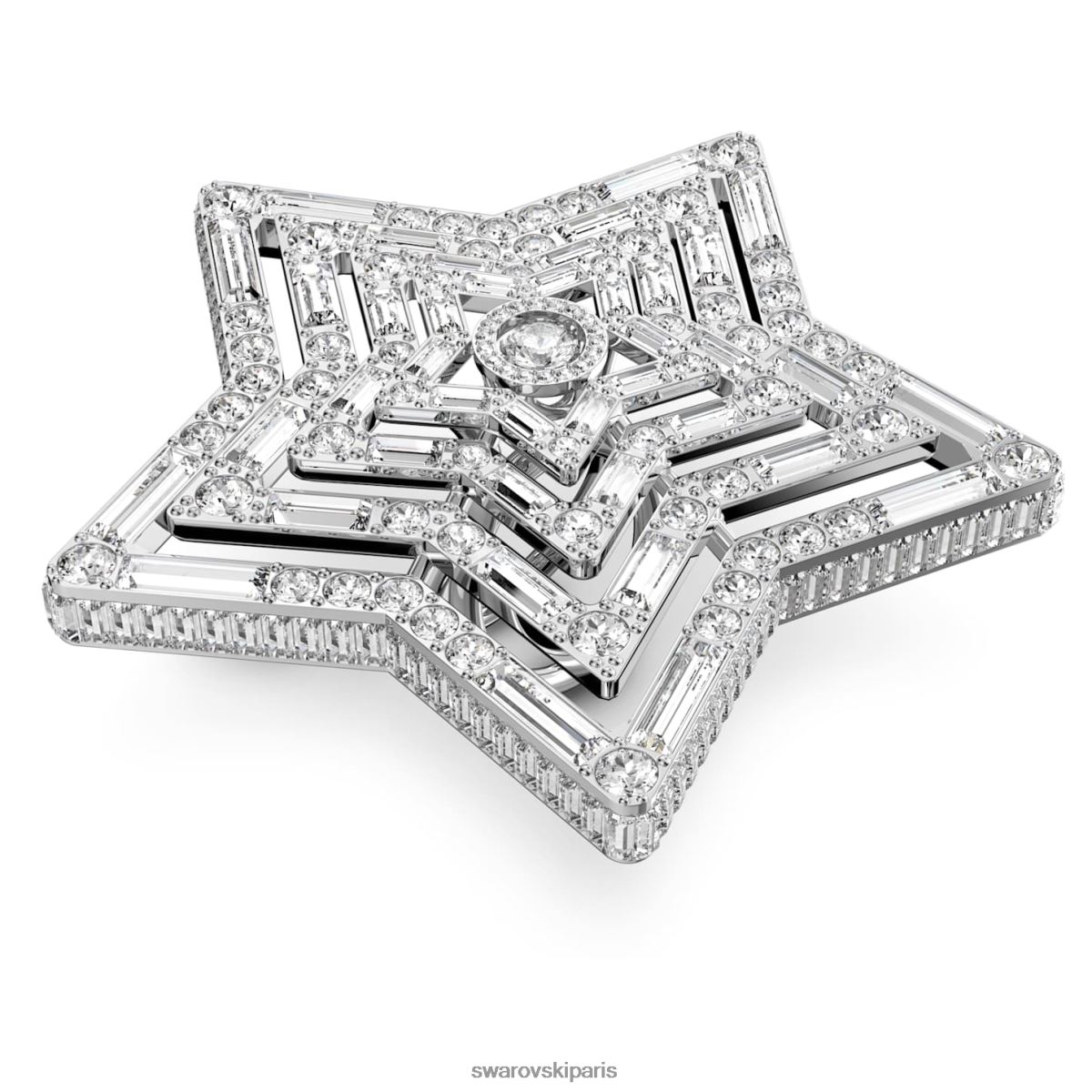 bijoux Swarovski bague étoile coupes mixtes, étoile, blanc, rhodié RZD0XJ1068