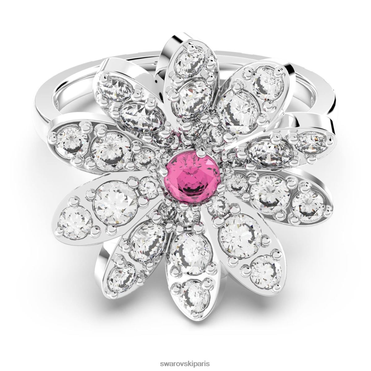bijoux Swarovski bague fleur éternelle fleur, rose, finition métal mélangé RZD0XJ1097