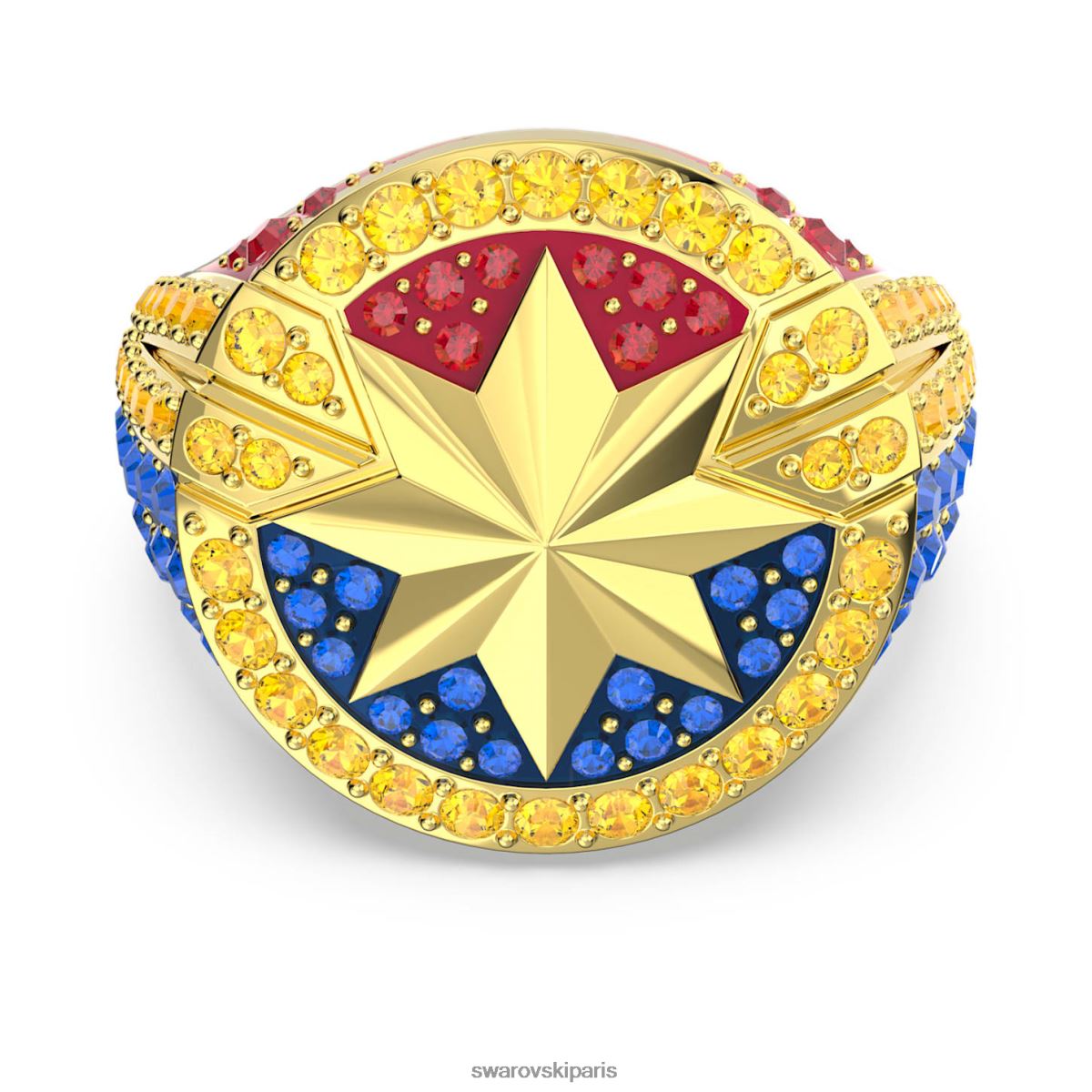 bijoux Swarovski merveille capitaine merveille bague multicolore, plaqué or RZD0XJ1089