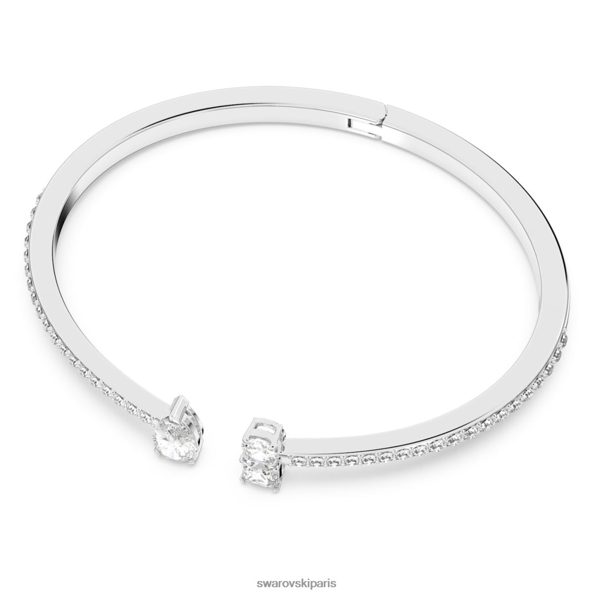 bijoux Swarovski attirer le brassard coupes mixtes, blanc, rhodié RZD0XJ596