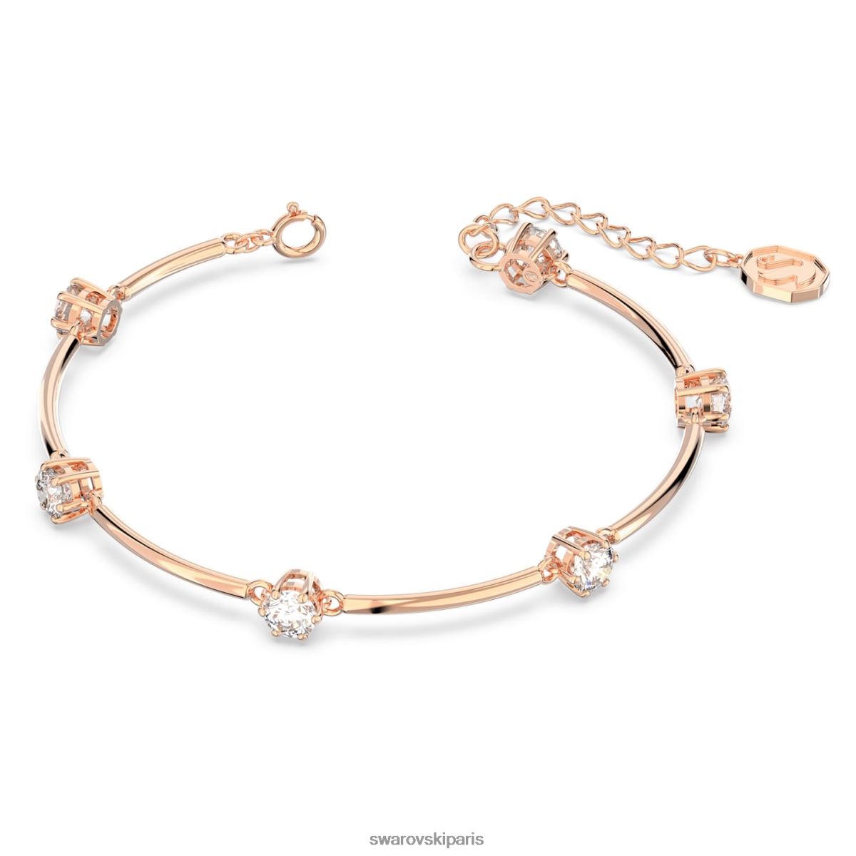 bijoux Swarovski bracelet constellation taille ronde, blanc, plaqué ton or rose RZD0XJ481
