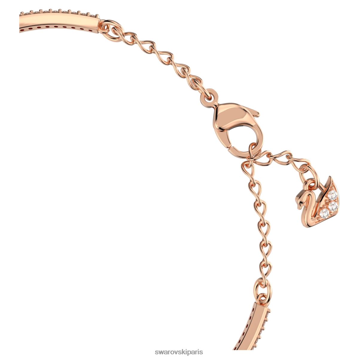 bijoux Swarovski bracelet de danse étincelant trèfle, blanc, métal doré rose RZD0XJ637