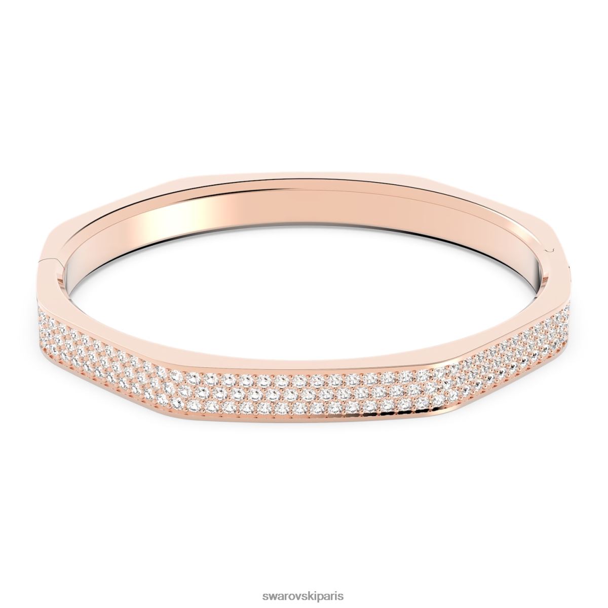 bijoux Swarovski bracelet dextère forme octogonale, blanc, plaqué ton or rose RZD0XJ602
