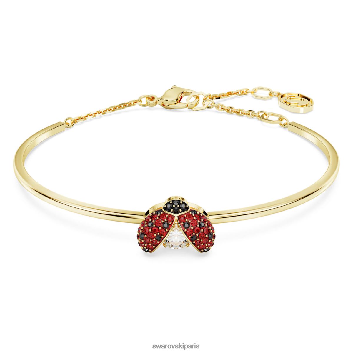 bijoux Swarovski bracelet idyllique coccinelle, rouge, métal doré RZD0XJ645