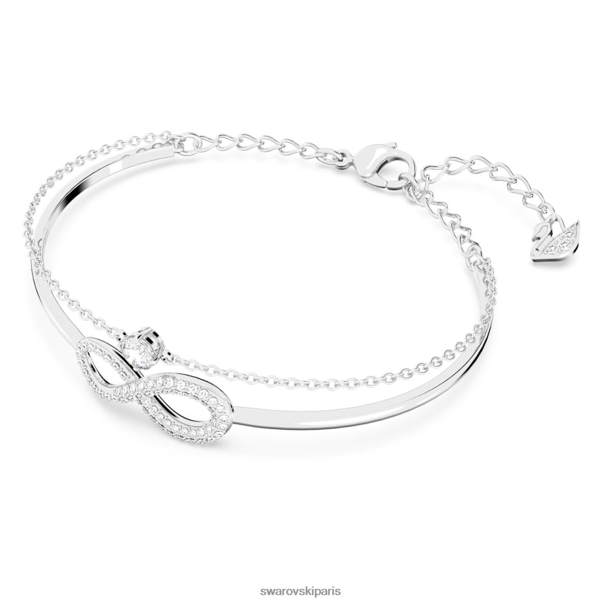 bijoux Swarovski bracelet infini infini, blanc, rhodié RZD0XJ494