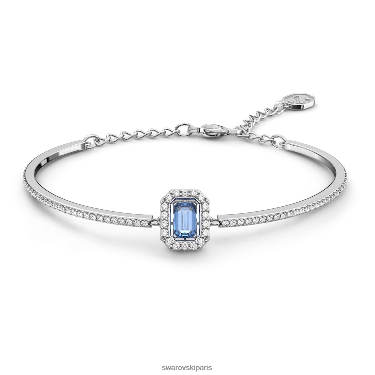bijoux Swarovski bracelet millénaire taille octogonale, pavé, bleu, rhodié RZD0XJ500
