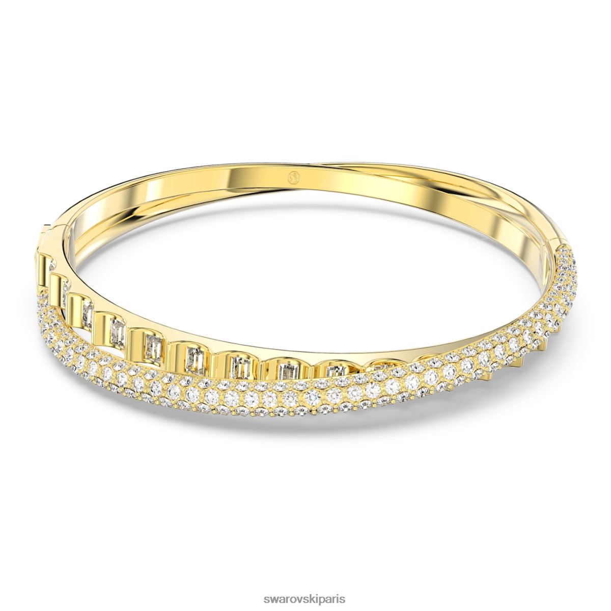 bijoux Swarovski bracelet rotatif coupes mixtes, blanc, métal doré RZD0XJ613
