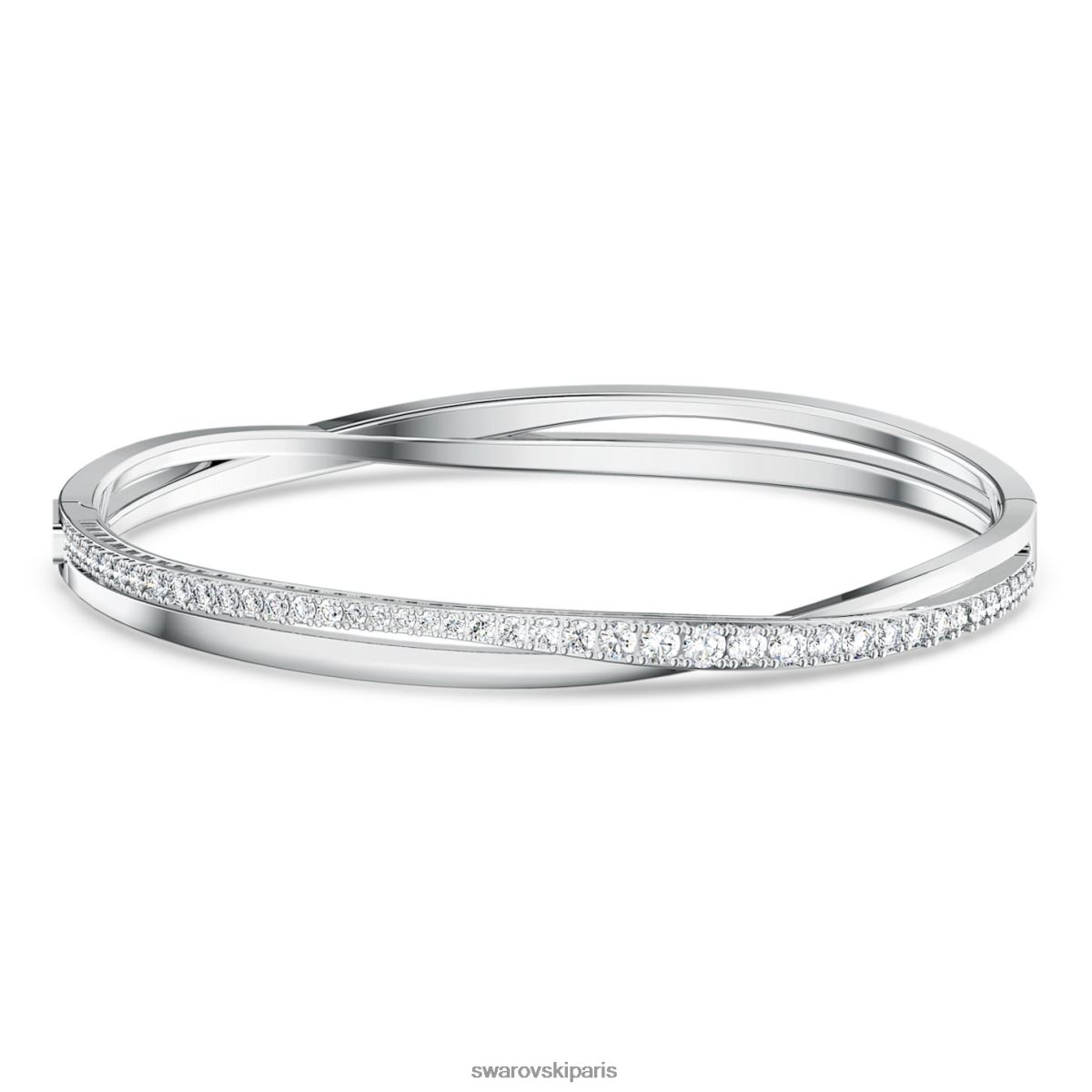 bijoux Swarovski bracelet torsadé blanc, rhodié RZD0XJ592