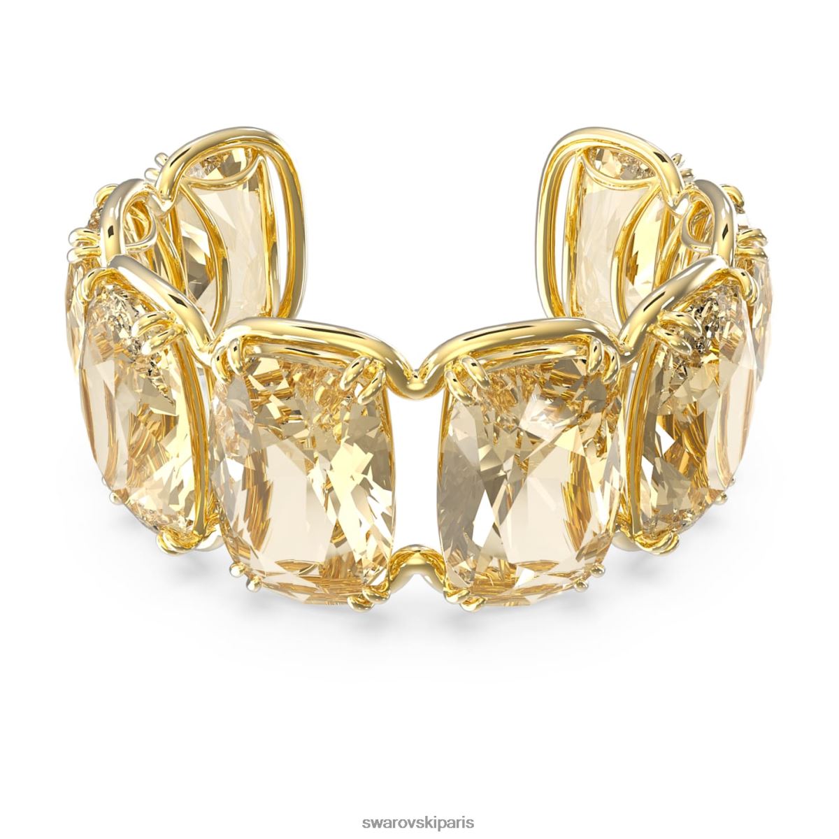 bijoux Swarovski manchette harmonie cristaux flottants surdimensionnés, ton doré, plaqué doré RZD0XJ611