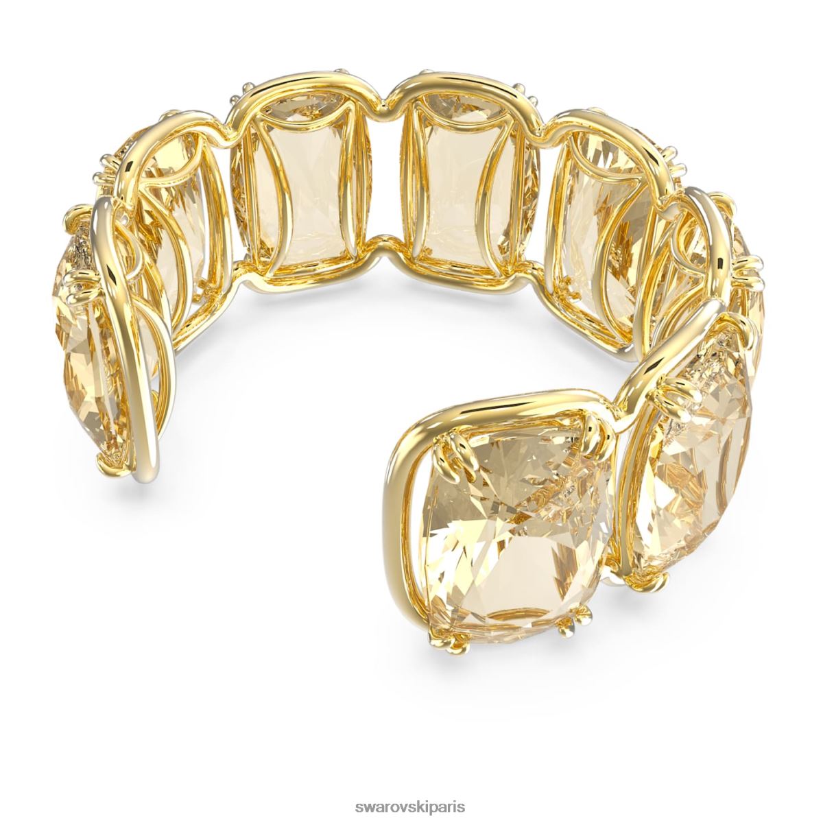 bijoux Swarovski manchette harmonie cristaux flottants surdimensionnés, ton doré, plaqué doré RZD0XJ611