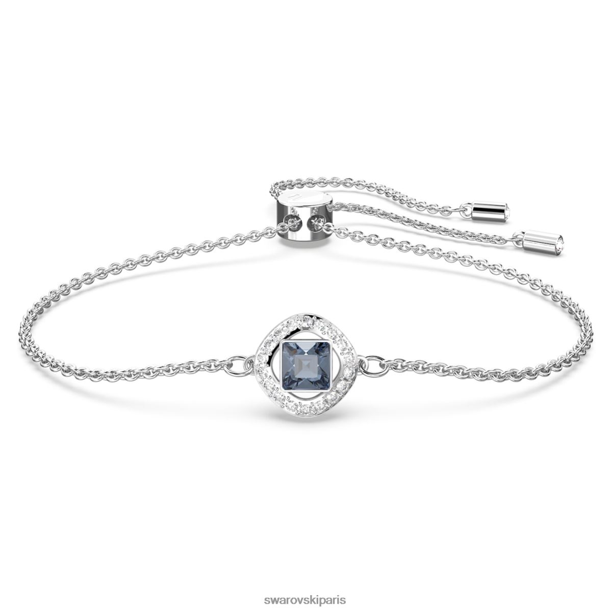 bijoux Swarovski bracelet angélique coupe carrée, bleu, rhodié RZD0XJ425