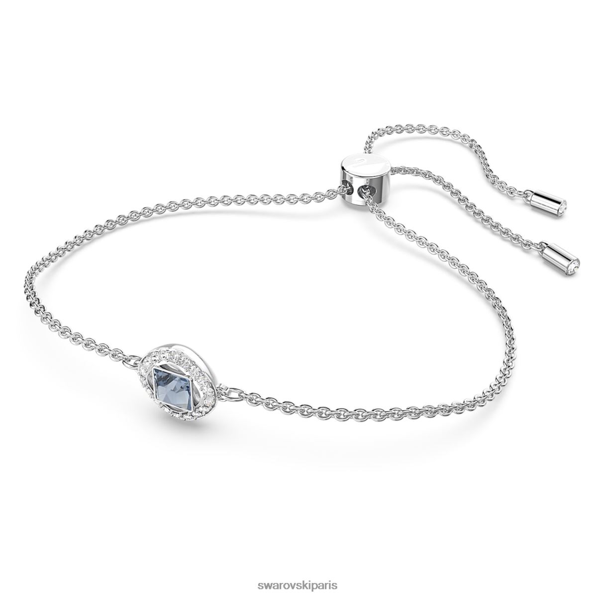 bijoux Swarovski bracelet angélique coupe carrée, bleu, rhodié RZD0XJ425