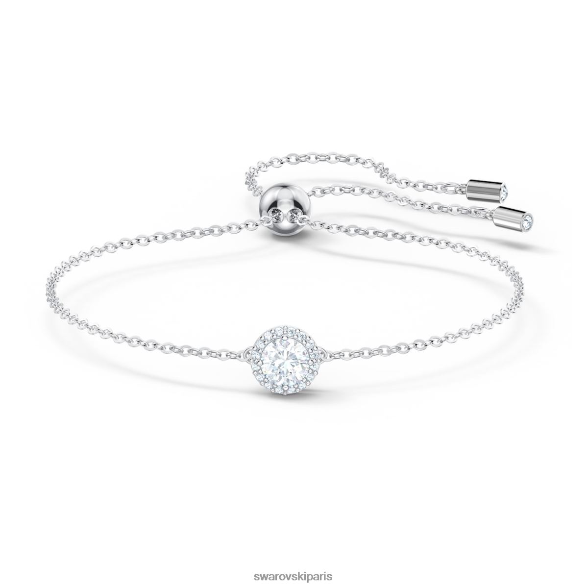 bijoux Swarovski bracelet angélique taille ronde, blanc, rhodié RZD0XJ424
