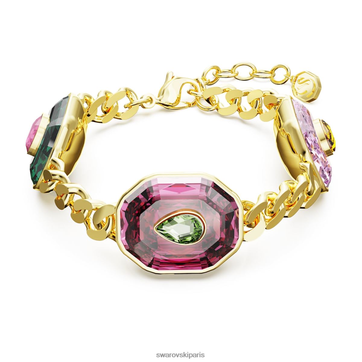 bijoux Swarovski bracelet chromatique coupes mixtes, multicolore, plaqué or RZD0XJ426