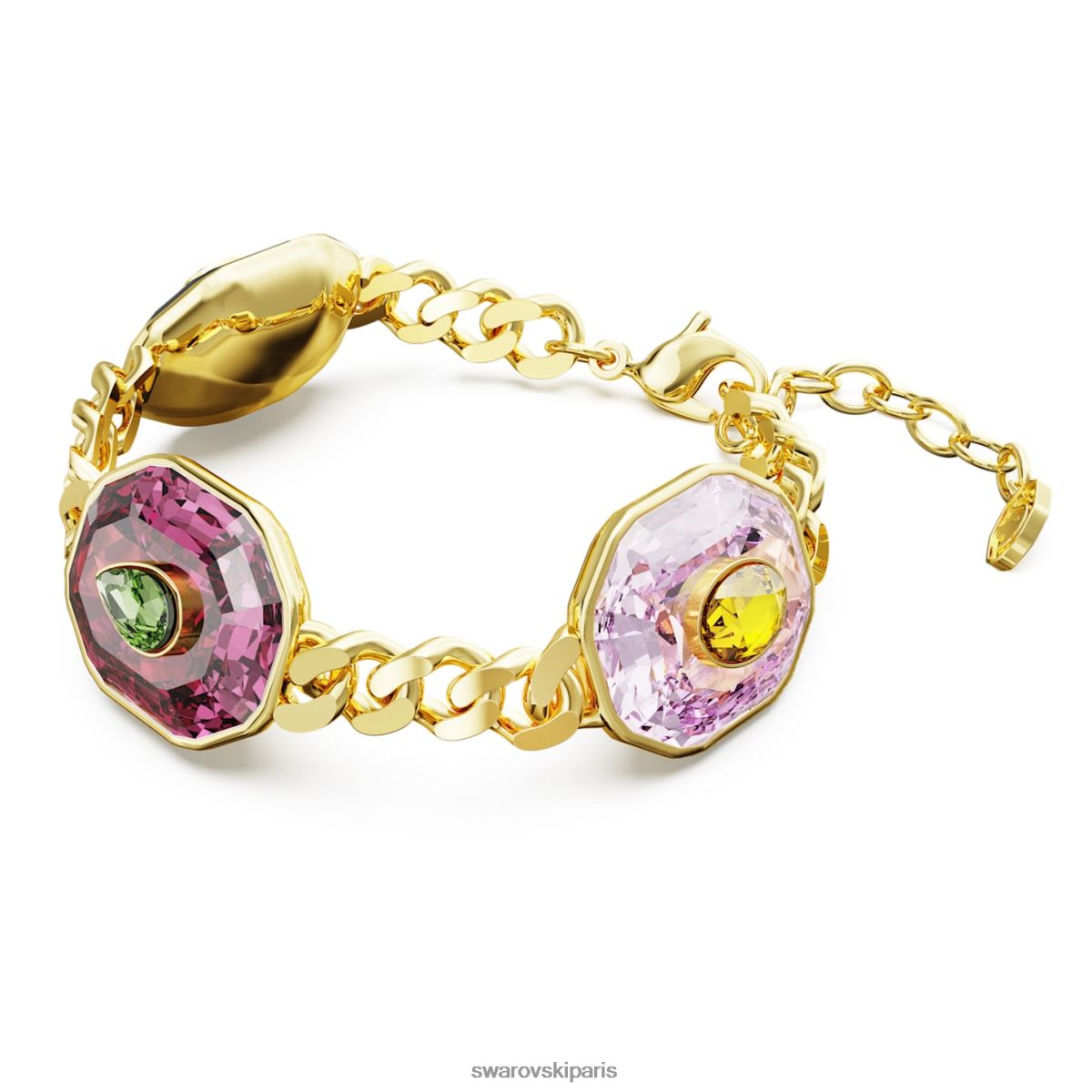 bijoux Swarovski bracelet chromatique coupes mixtes, multicolore, plaqué or RZD0XJ426