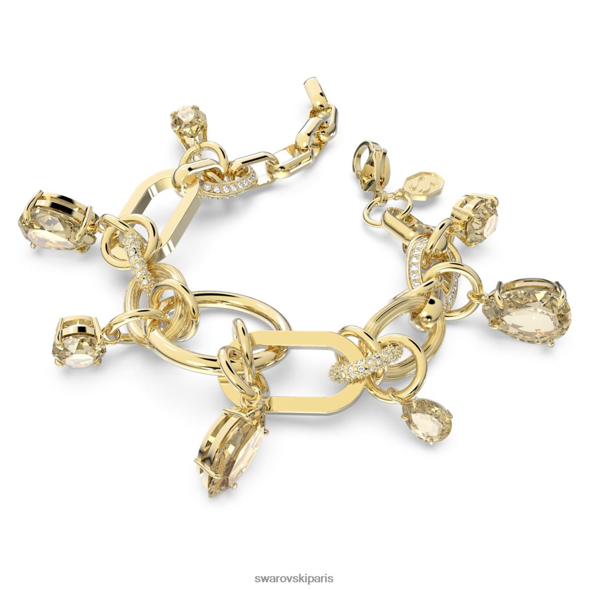 bijoux Swarovski bracelet de bois marron, plaqué doré RZD0XJ473