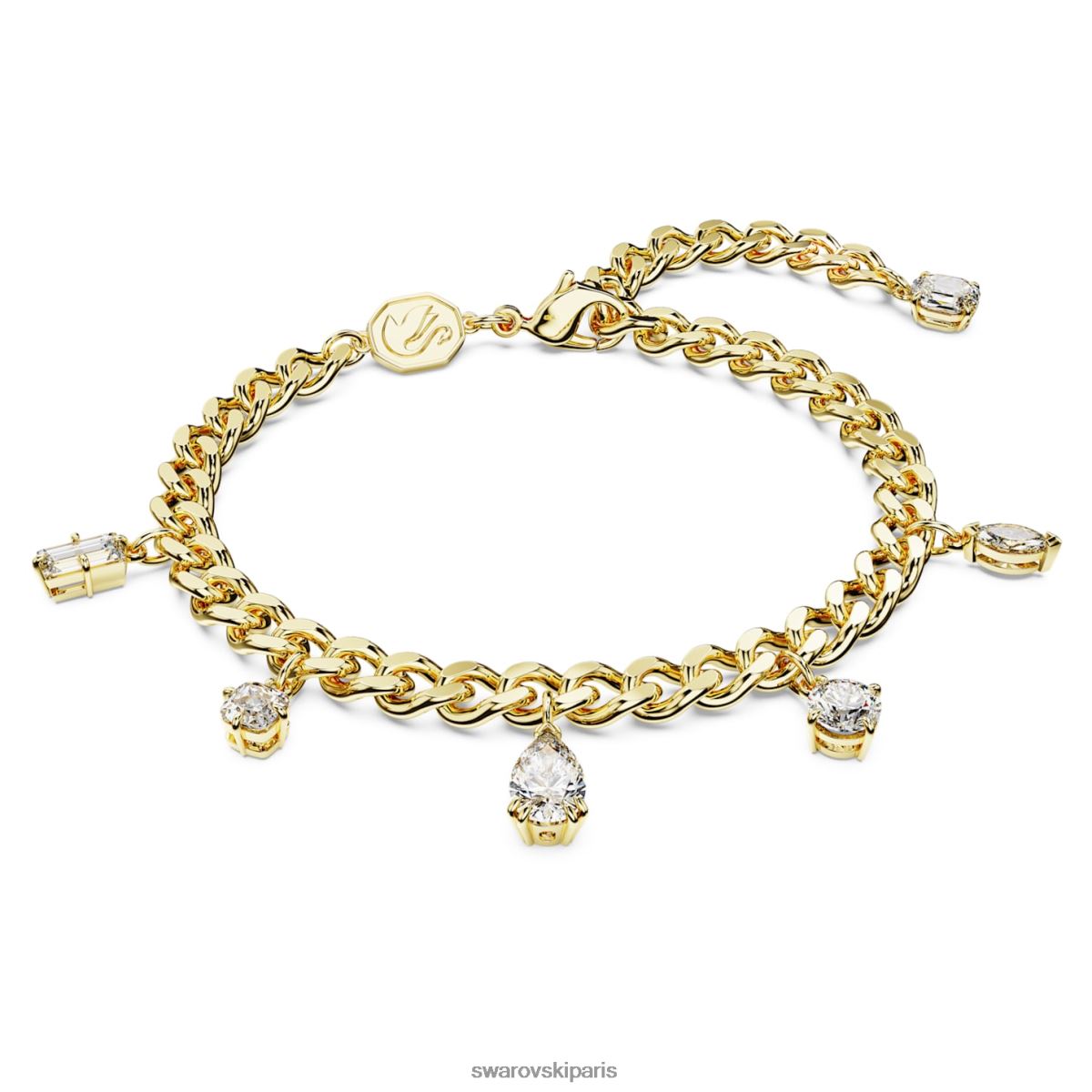bijoux Swarovski bracelet dextère coupes mixtes, blanc, métal doré RZD0XJ460