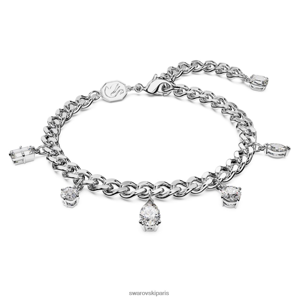 bijoux Swarovski bracelet dextère coupes mixtes, blanc, rhodié RZD0XJ453