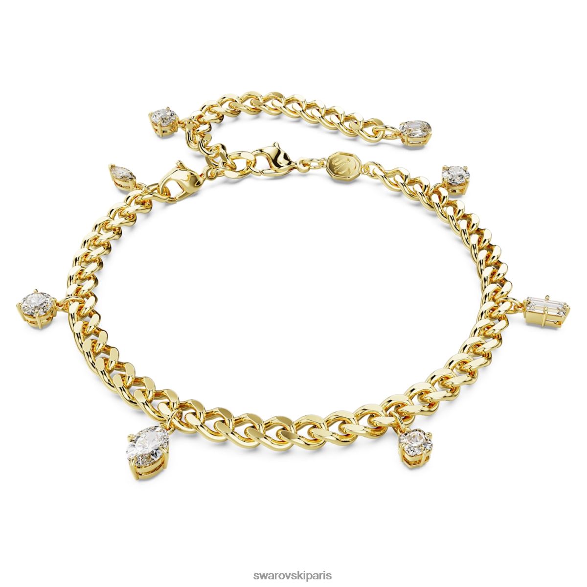 bijoux Swarovski bracelet et bracelet de cheville dextera coupes mixtes, blanc, métal doré RZD0XJ461