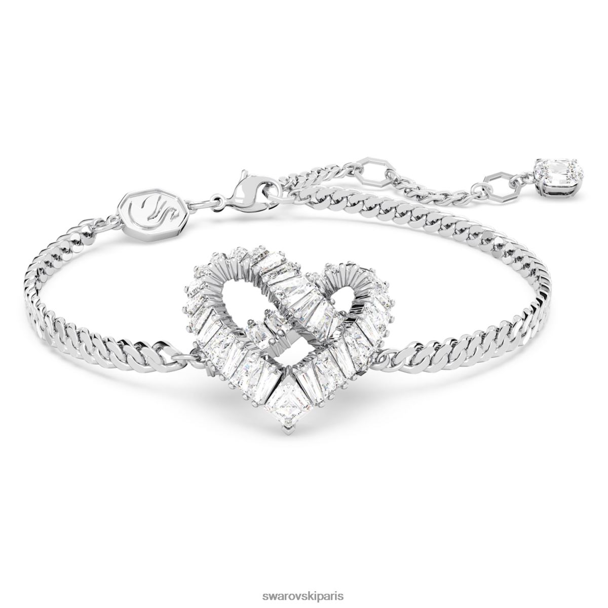 bijoux Swarovski bracelet matrice coeur, blanc, rhodié RZD0XJ440