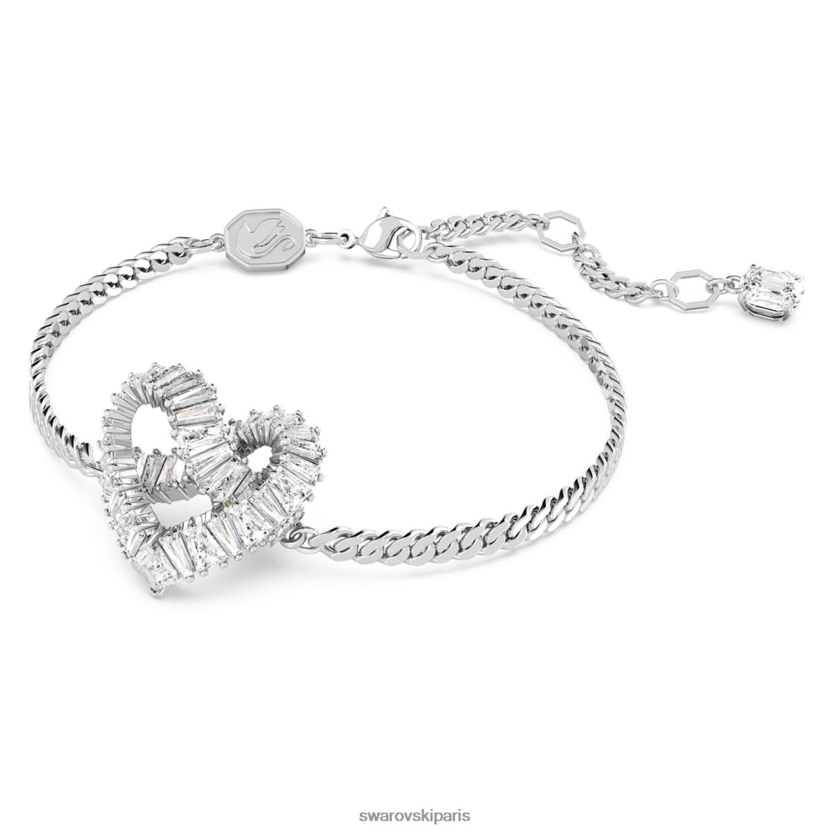 bijoux Swarovski bracelet matrice coeur, blanc, rhodié RZD0XJ440