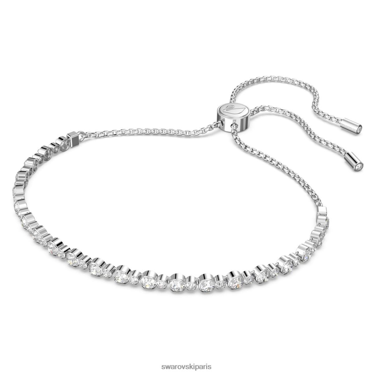 bijoux Swarovski bracelet subtile trilogie taille ronde, blanc, rhodié RZD0XJ419