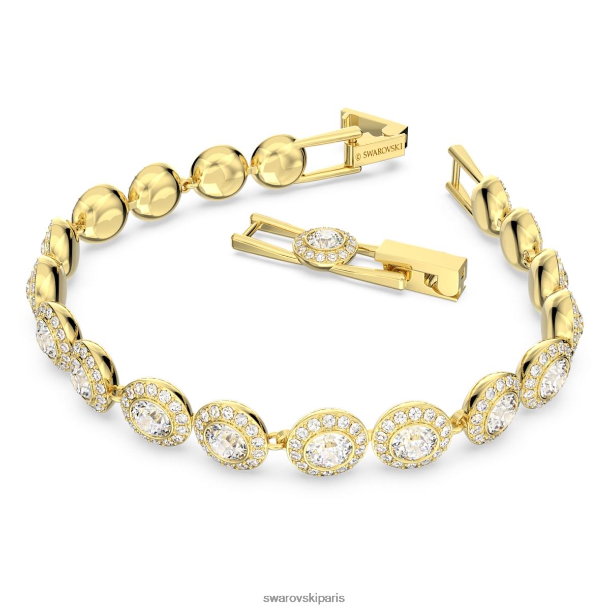 bijoux Swarovski bracelet angélique taille ronde, pavé, blanc, métal doré RZD0XJ549