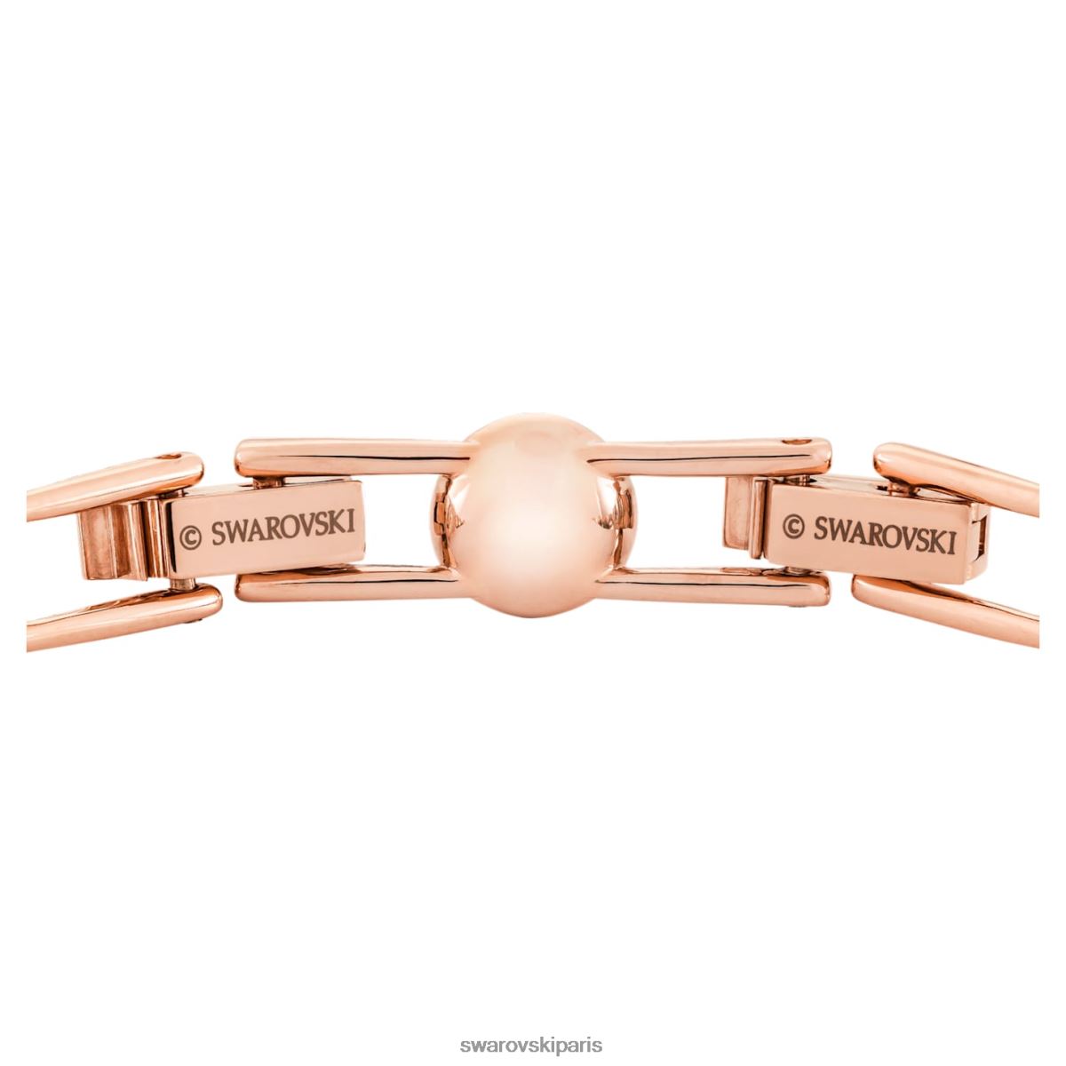 bijoux Swarovski bracelet angélique taille ronde, pavé, blanc, plaqué ton or rose RZD0XJ551
