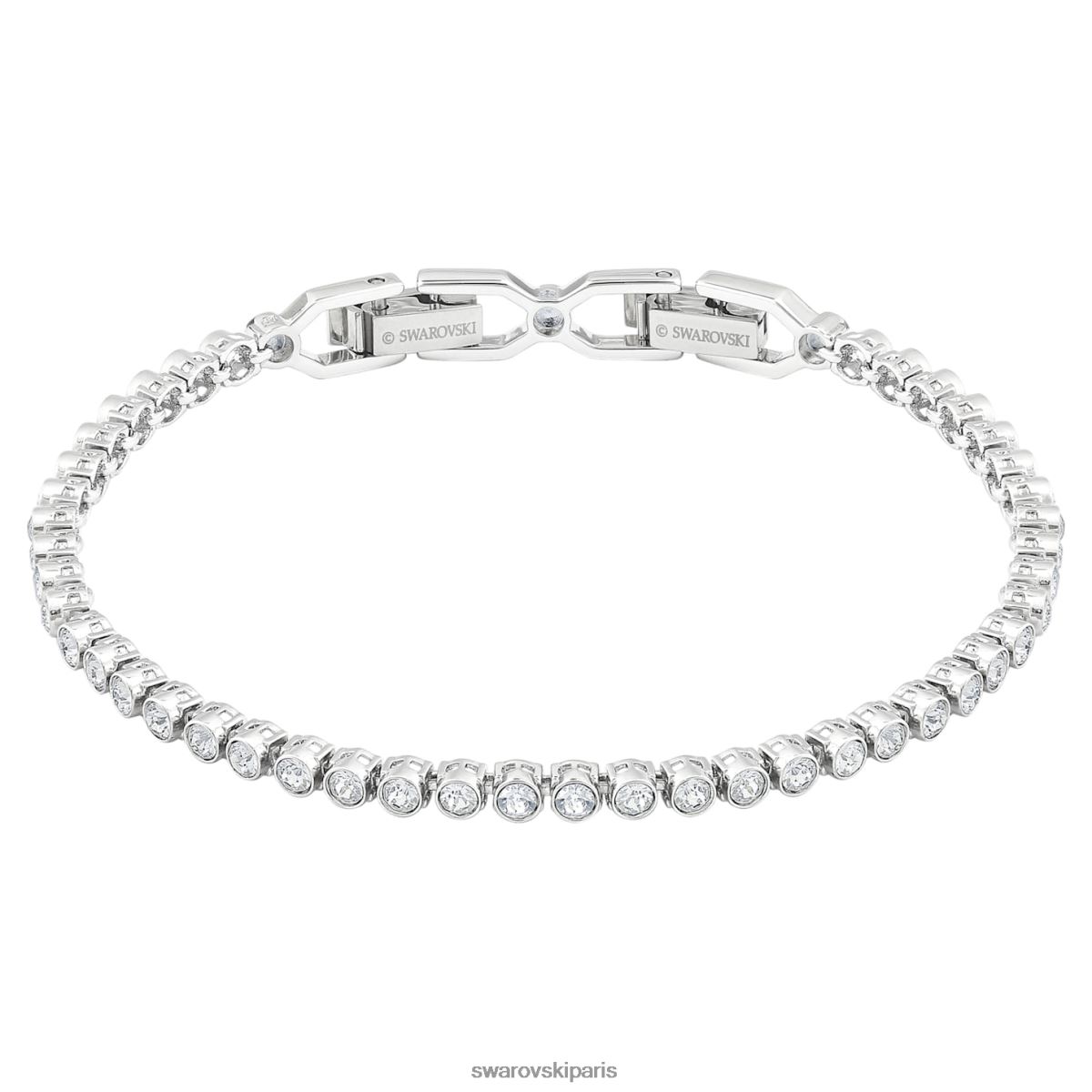 bijoux Swarovski bracelet emilie taille ronde, blanc, rhodié RZD0XJ544