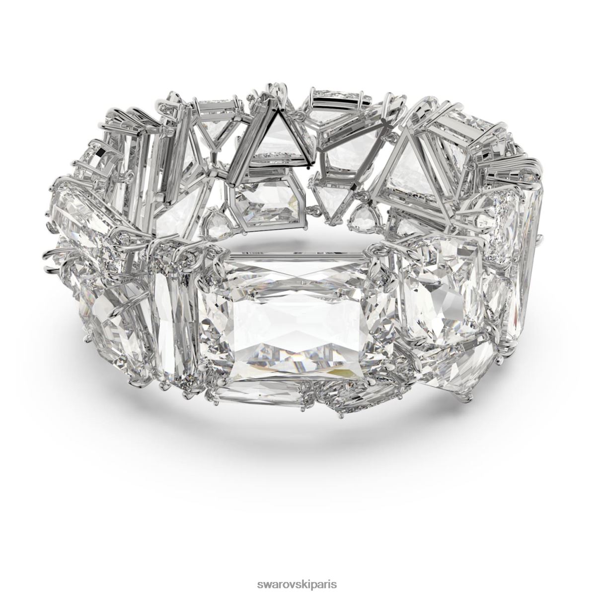 bijoux Swarovski bracelet mesméra cristaux surdimensionnés, blancs, plaqués rhodium RZD0XJ588