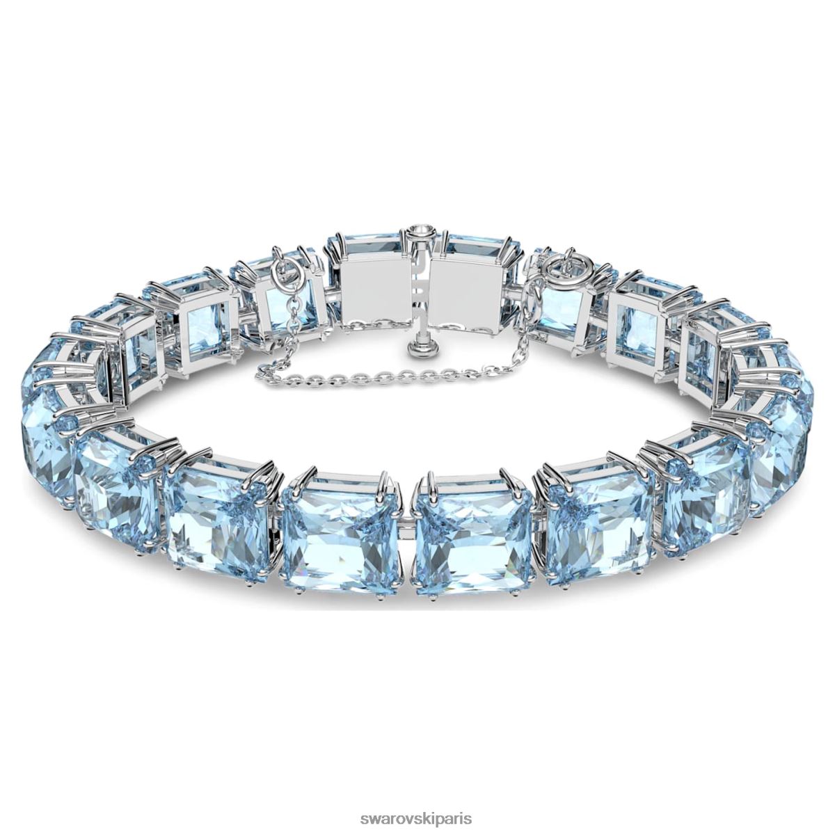 bijoux Swarovski bracelet millénaire coupe carrée, bleu, rhodié RZD0XJ565