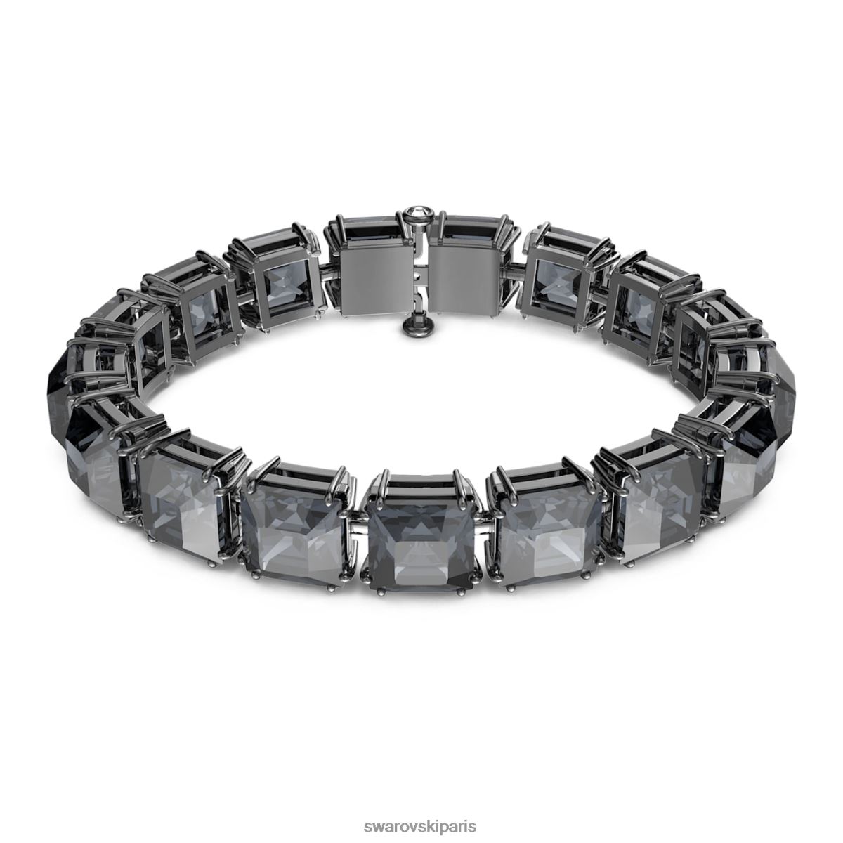 bijoux Swarovski bracelet millénaire coupe carrée, gris, plaqué ruthénium RZD0XJ567