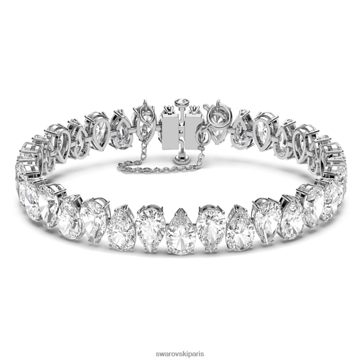 bijoux Swarovski bracelet millénaire taille poire, blanc, rhodié RZD0XJ586