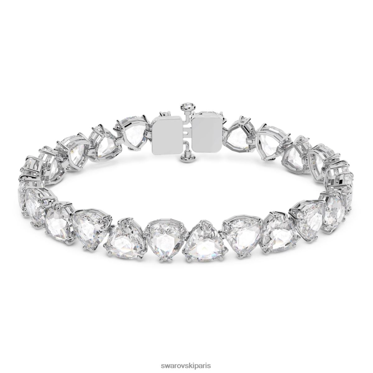 bijoux Swarovski bracelet millénaire taille trilliant, blanc, rhodié RZD0XJ571