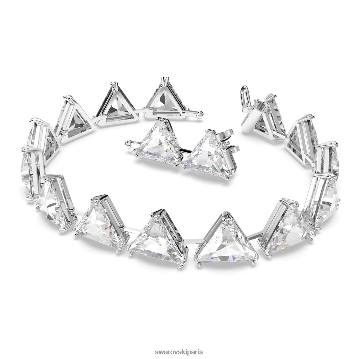 bijoux Swarovski bracelet ortyx coupe triangle, blanc, rhodié RZD0XJ570