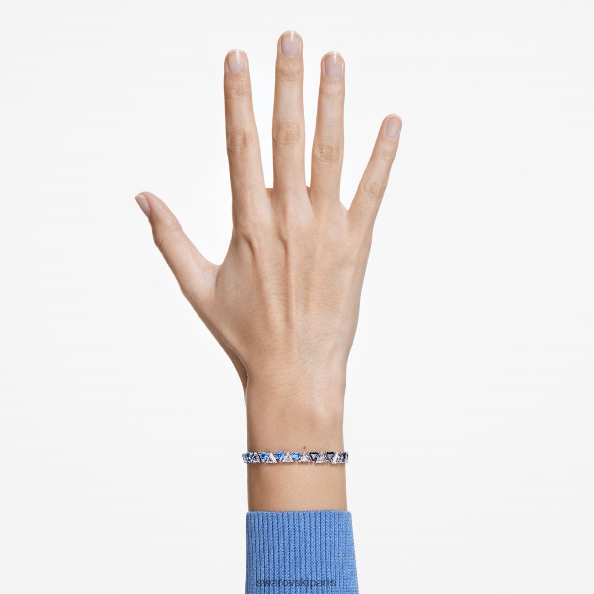 bijoux Swarovski bracelet ortyx coupe triangle, bleu, rhodié RZD0XJ558