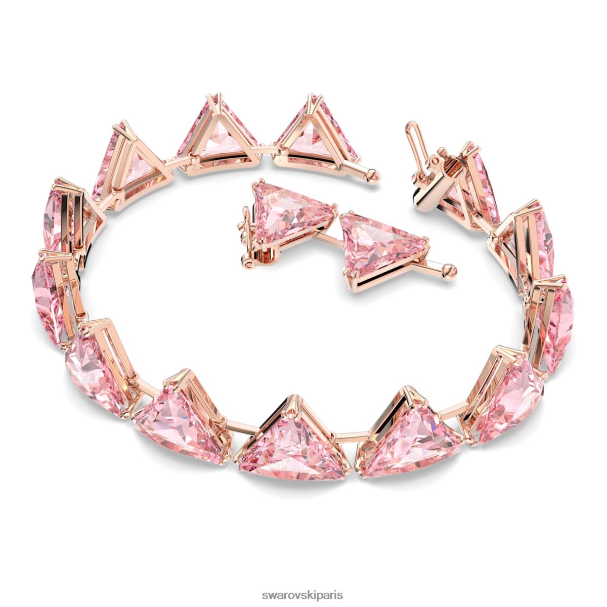 bijoux Swarovski bracelet ortyx coupe triangle, rose, plaqué ton or rose RZD0XJ589