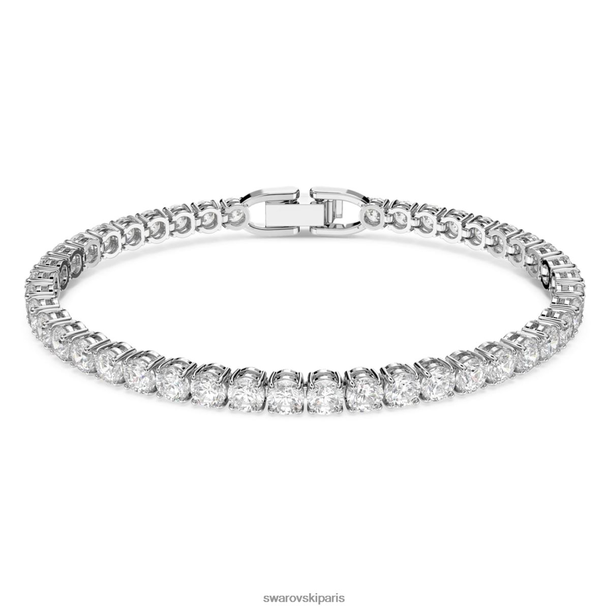 bijoux Swarovski bracelet tennis de luxe taille ronde, blanc, rhodié RZD0XJ556