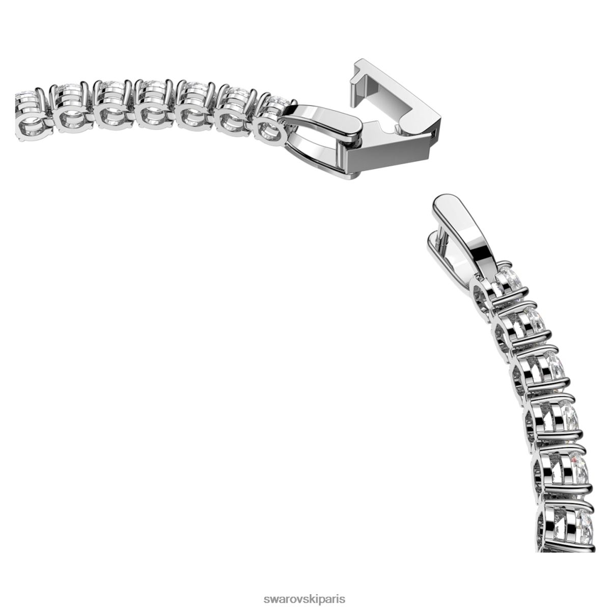 bijoux Swarovski bracelet tennis de luxe taille ronde, blanc, rhodié RZD0XJ556