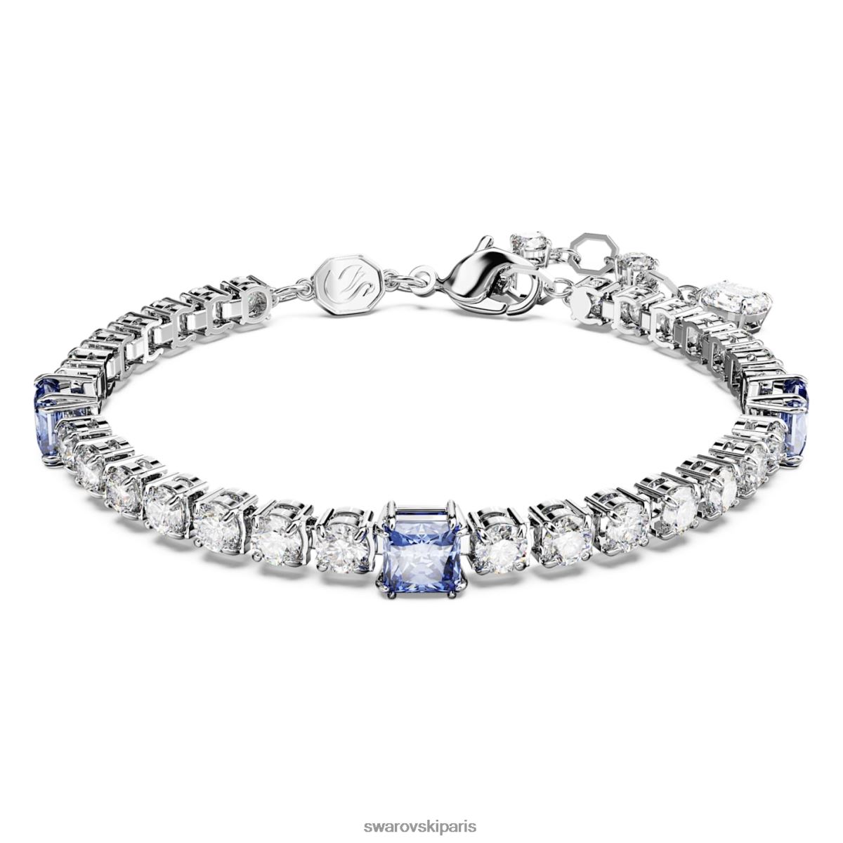 bijoux Swarovski bracelet tennis matriciel coupes mixtes, bleu, rhodié RZD0XJ576
