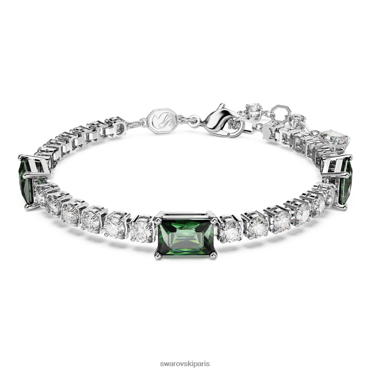 bijoux Swarovski bracelet tennis matriciel coupes mixtes, vert, rhodié RZD0XJ577